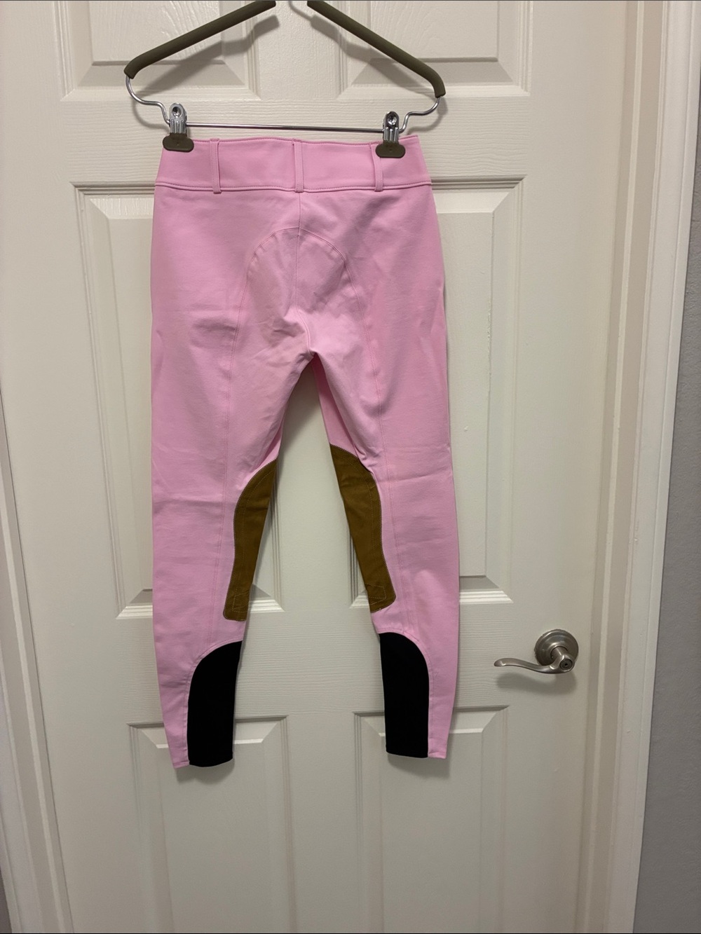 The Tailored Sportsman Pink Riding Breeches with Brown & Black Details - Picture 7 of 8